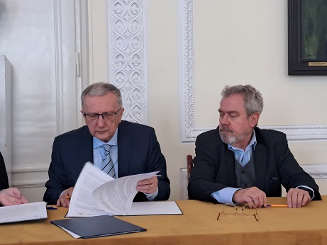 Od lewej: prof. Jerzy Langer, prof. Leszek Zasztowt