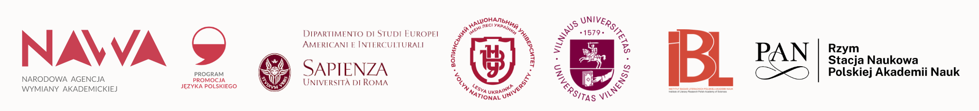 Logotypy instytucji biorących udział w projecie "Kobieca strona poezji"