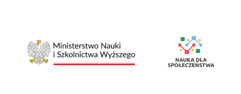 Logotypy projektu: Ministerstwo Nauki i Szkolnictwa Wyższego, Nauka dla Społeczeństwa